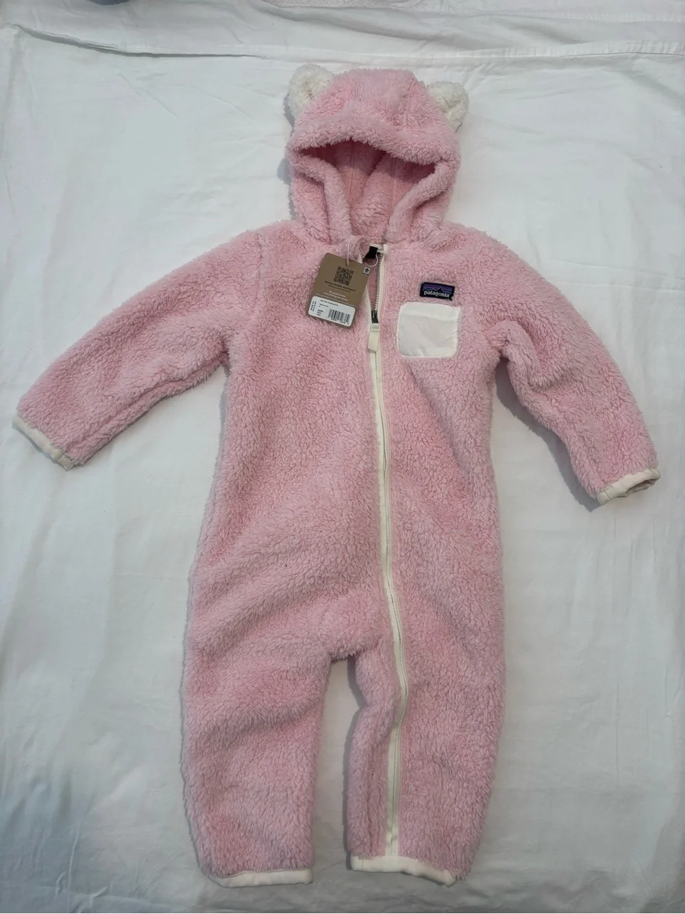 Patagonia Pink Plush Hooded One-Piece